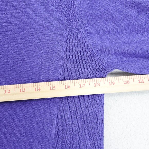 Eddie Bauer Sweater Womens Extra Large Purple Half Zip Knit Mock Neck Pullover - Picture 3 of 10